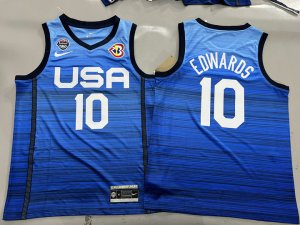 10 Edwards 2023 USA Dream jersey blue